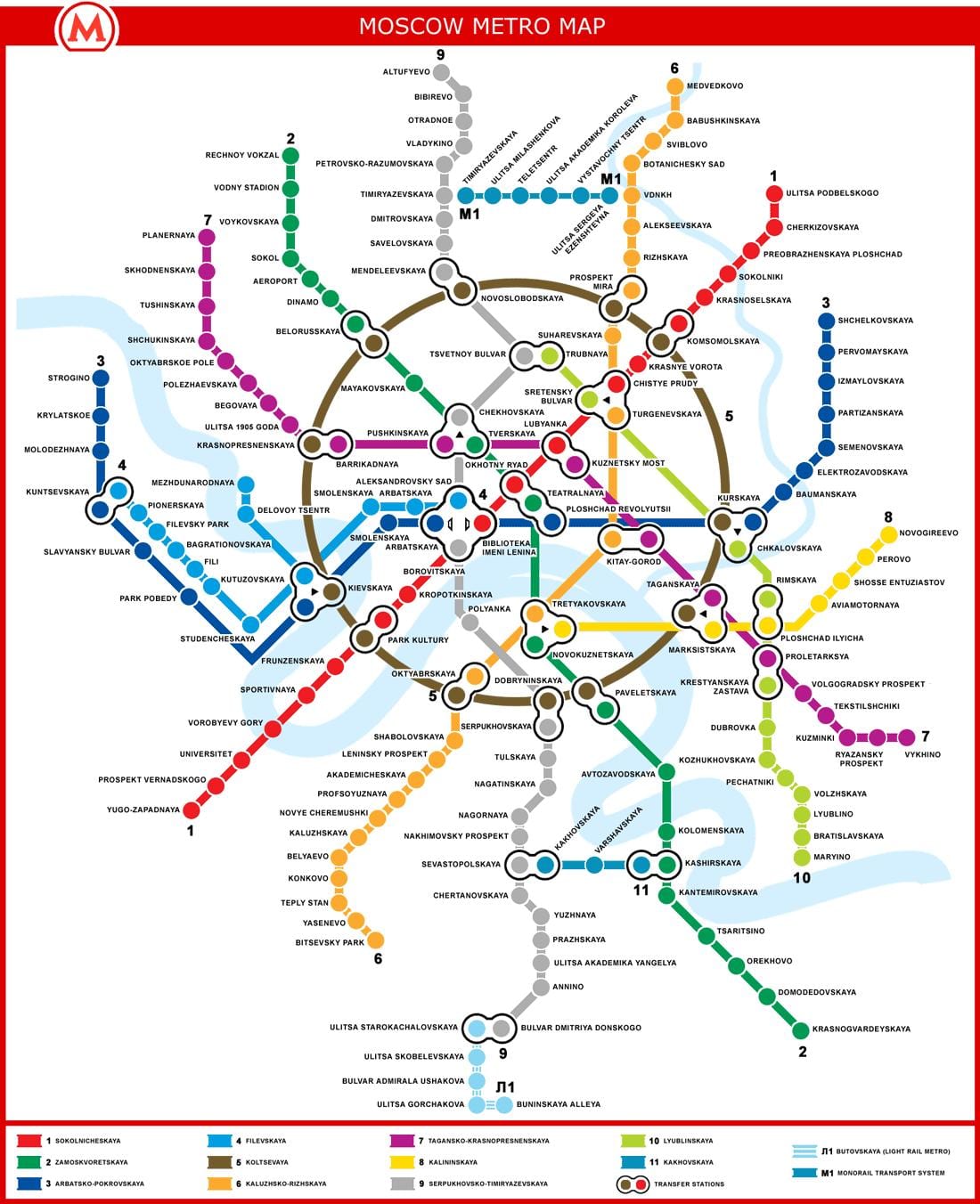 kart Moskvanın metro