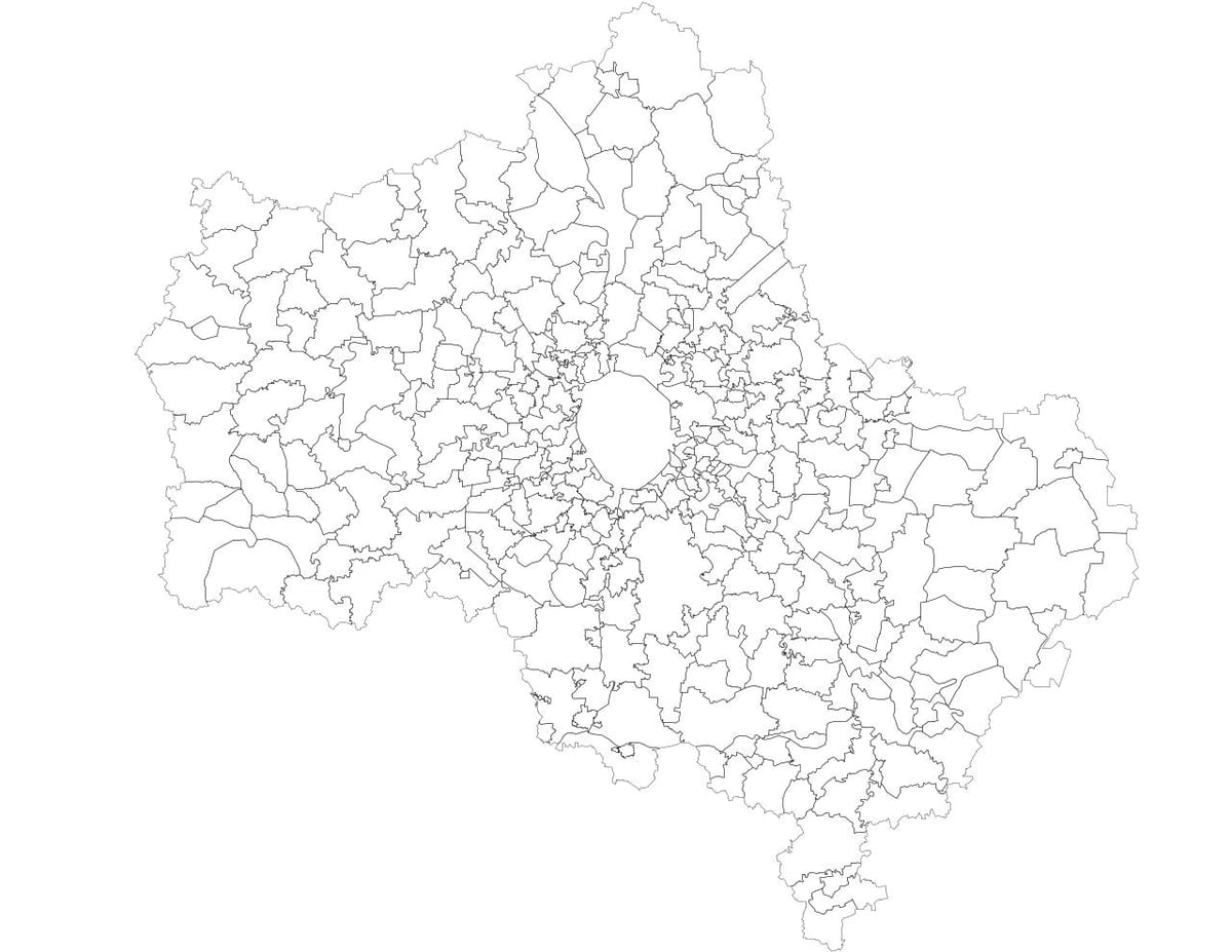Moskva bələdiyyələrə xəritə