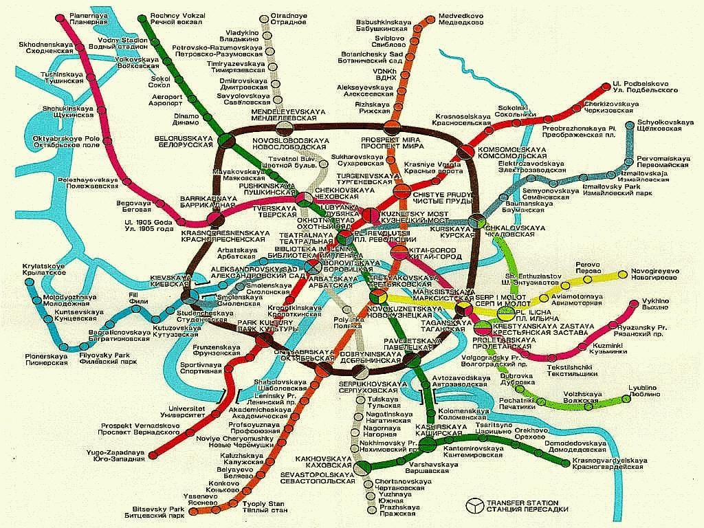 Moskva Dəmir yolu xəritəsi
