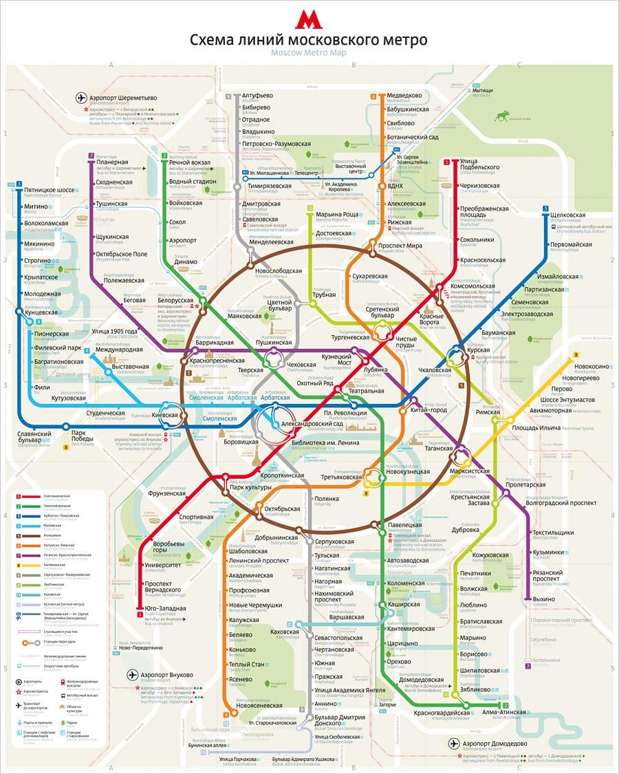 kart moskva metrosunun ingilis və rus