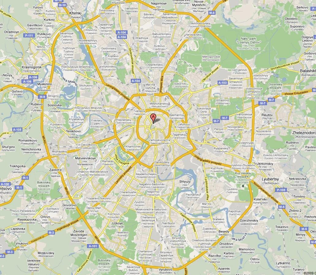 Moskva xəritə başçısı