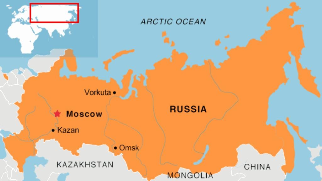 Moskva xəritədə yeri