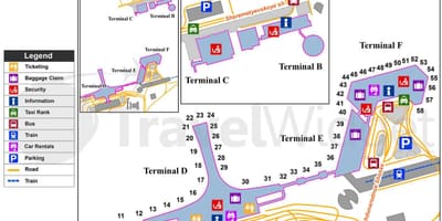 Moskva hava limanı Sheremetyevo xəritəsi