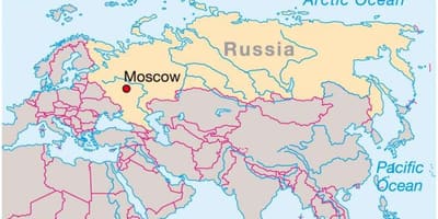 Moskva xəritədə Rusiya