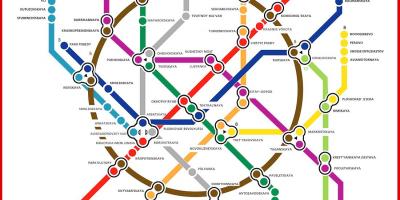Moskva metro xəritəsi Rusiya